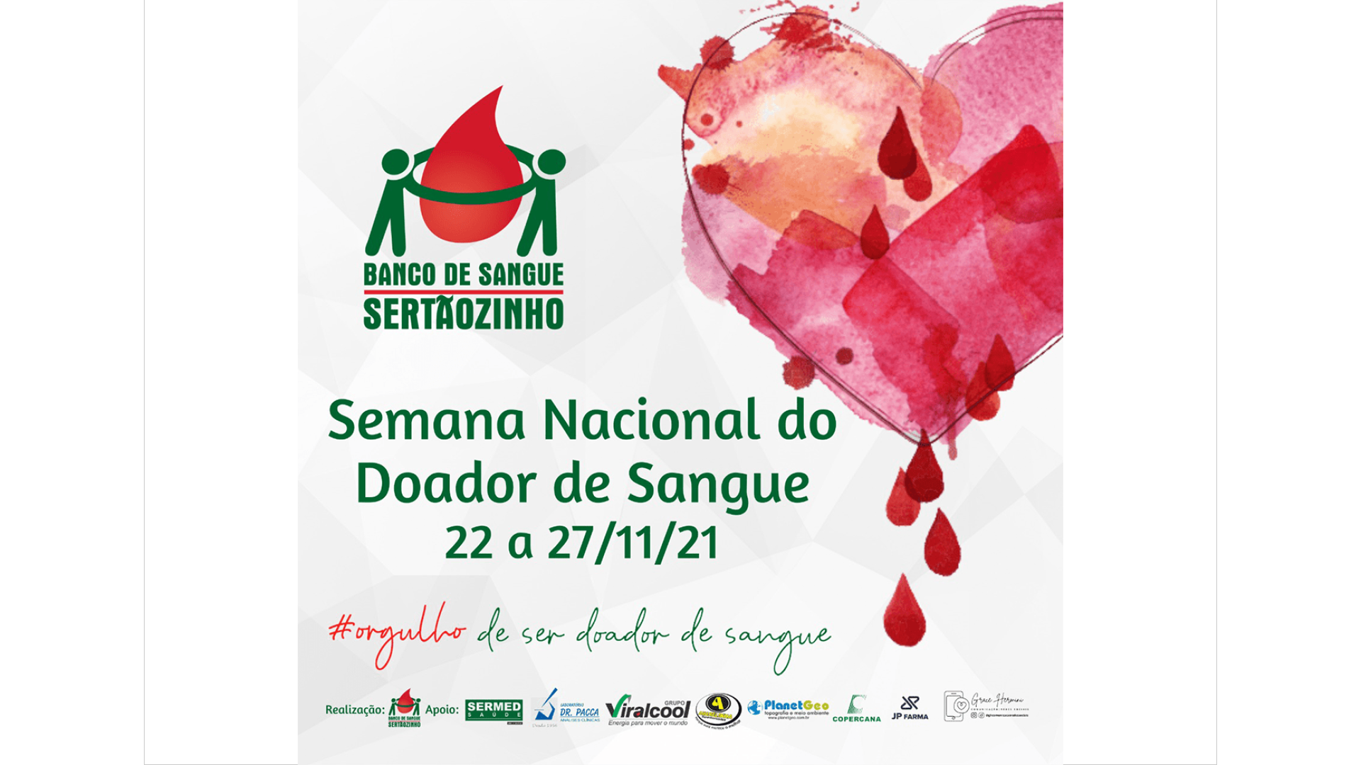 Sertãozinho realiza semana especial para comemorar o Dia do Doador de Sangue