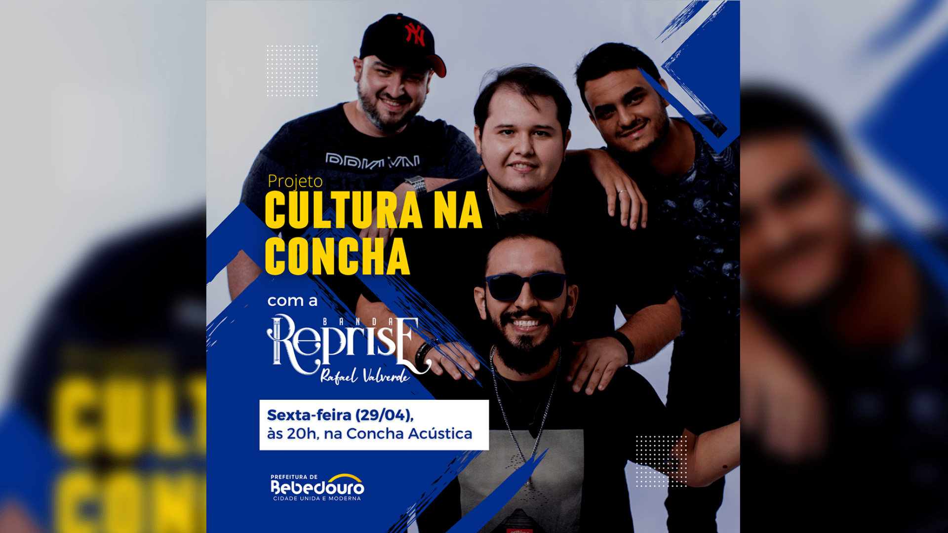 Banda Reprise agita Concha Acústica nesta sexta-feira (29)